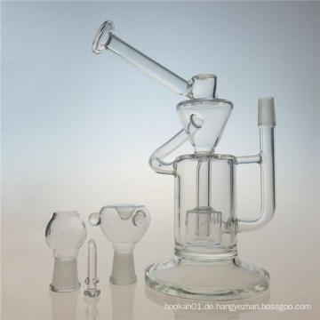 Klein Recycler Dual Chamber DAB Rig Glas Rauchen Rohr (ES-GB-402)